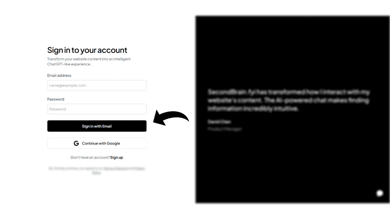 Step 2 - Signup or Login to Your Account