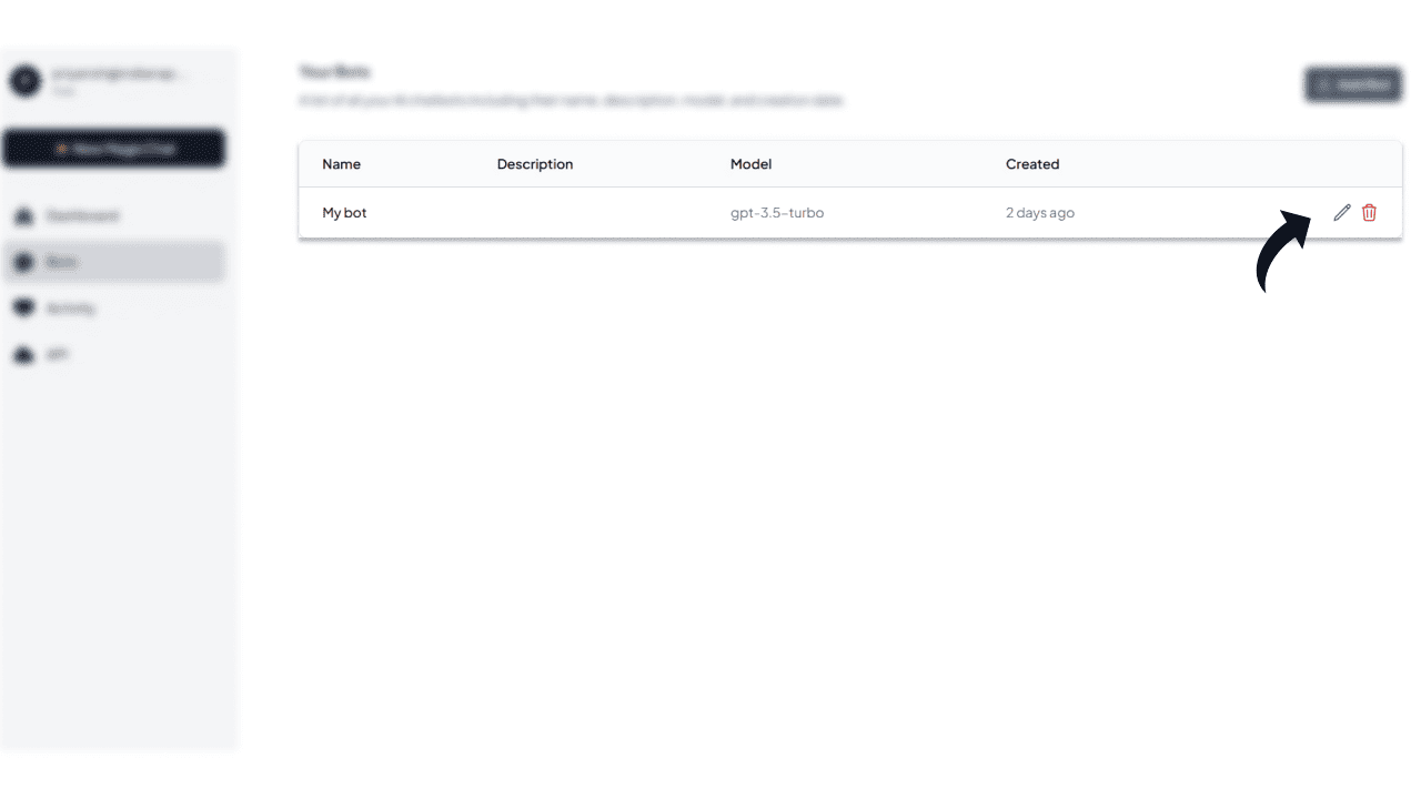 Step 3 - Create or Select Your Bot